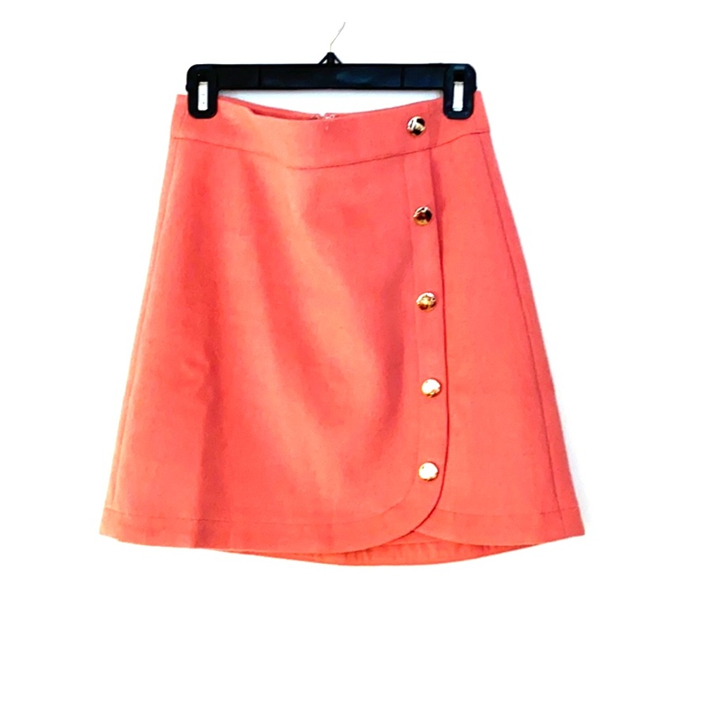 LOFT A-Line Pink Wool Skirt - Size 0